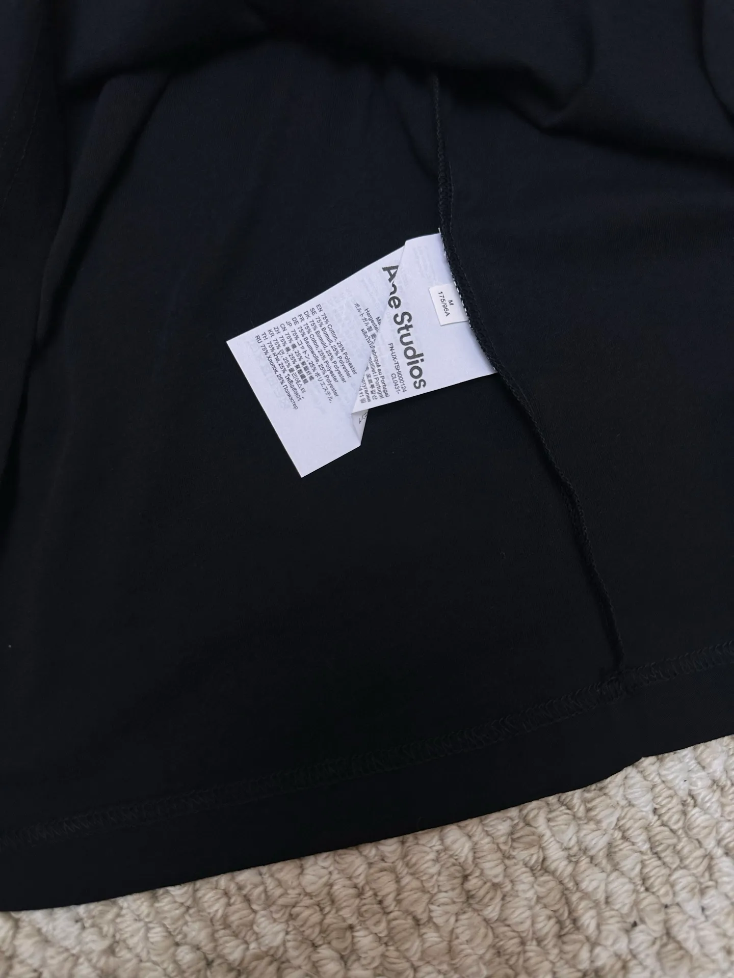 Acne Series Classic letter print round neck pullover short-sleeved T-shirt for men and women Same Style Sizes: S.M.L